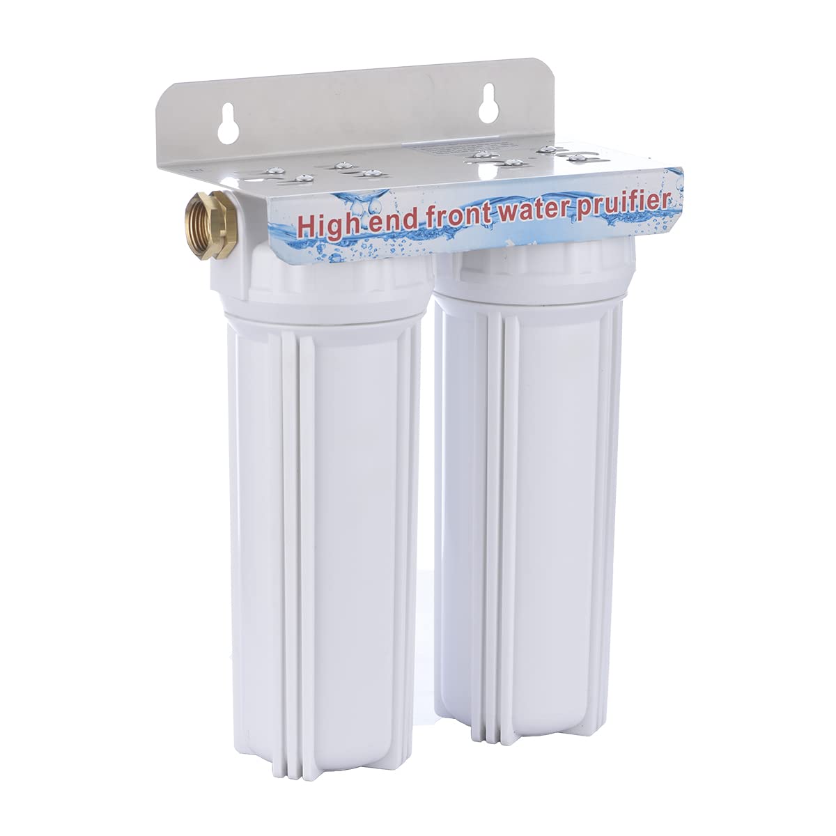 External RV Dual Water Filter System with 3/4 GHT Adapter and Two Filters F65266