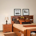 Cherry Double or Queen Bookcase Headboard 2 Piece Bedroom Set H227306