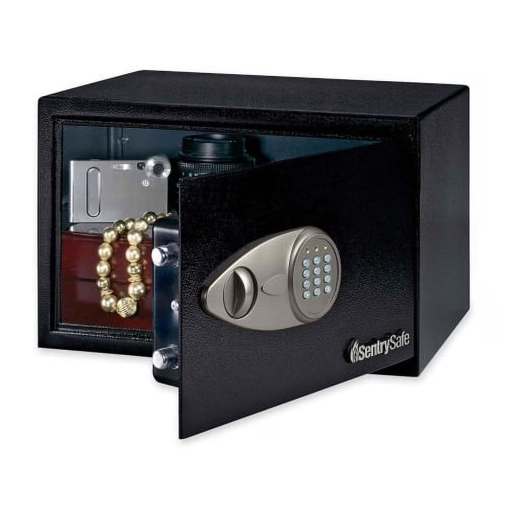 Small Security Safe with Electronic Lock, Black Steel A534050