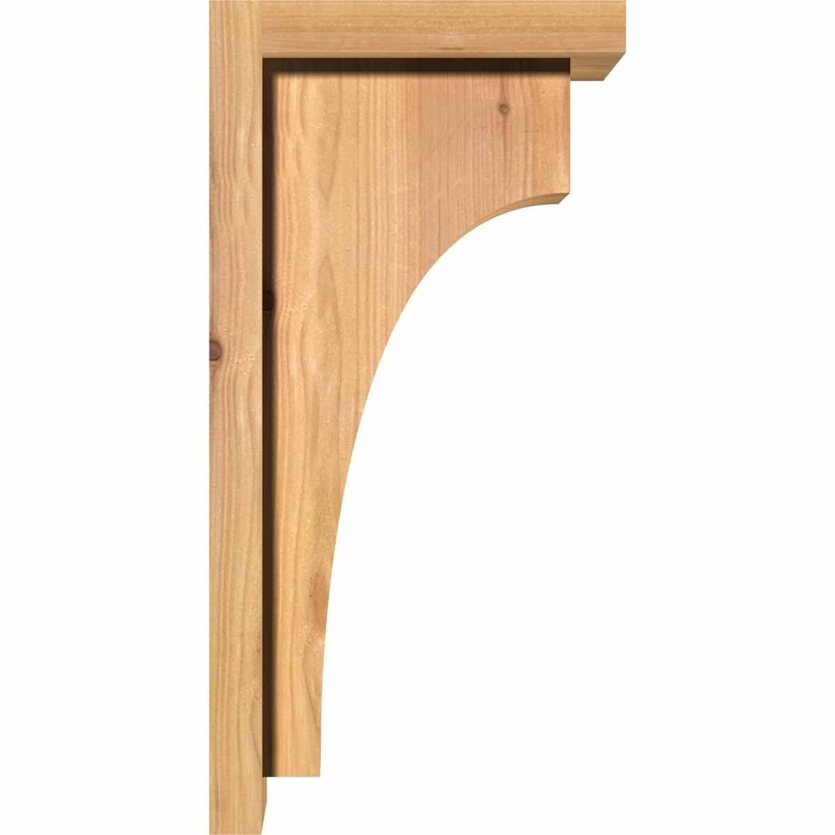 7 1/2x22W x 10x22D x 14x22H Western Red Cedar Corbel with Backplate J90355