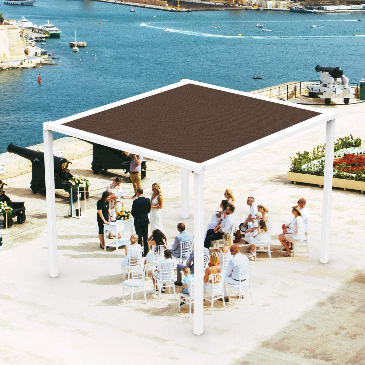 10 x 10 FT Mocha Shade Cloth Tarp C514449