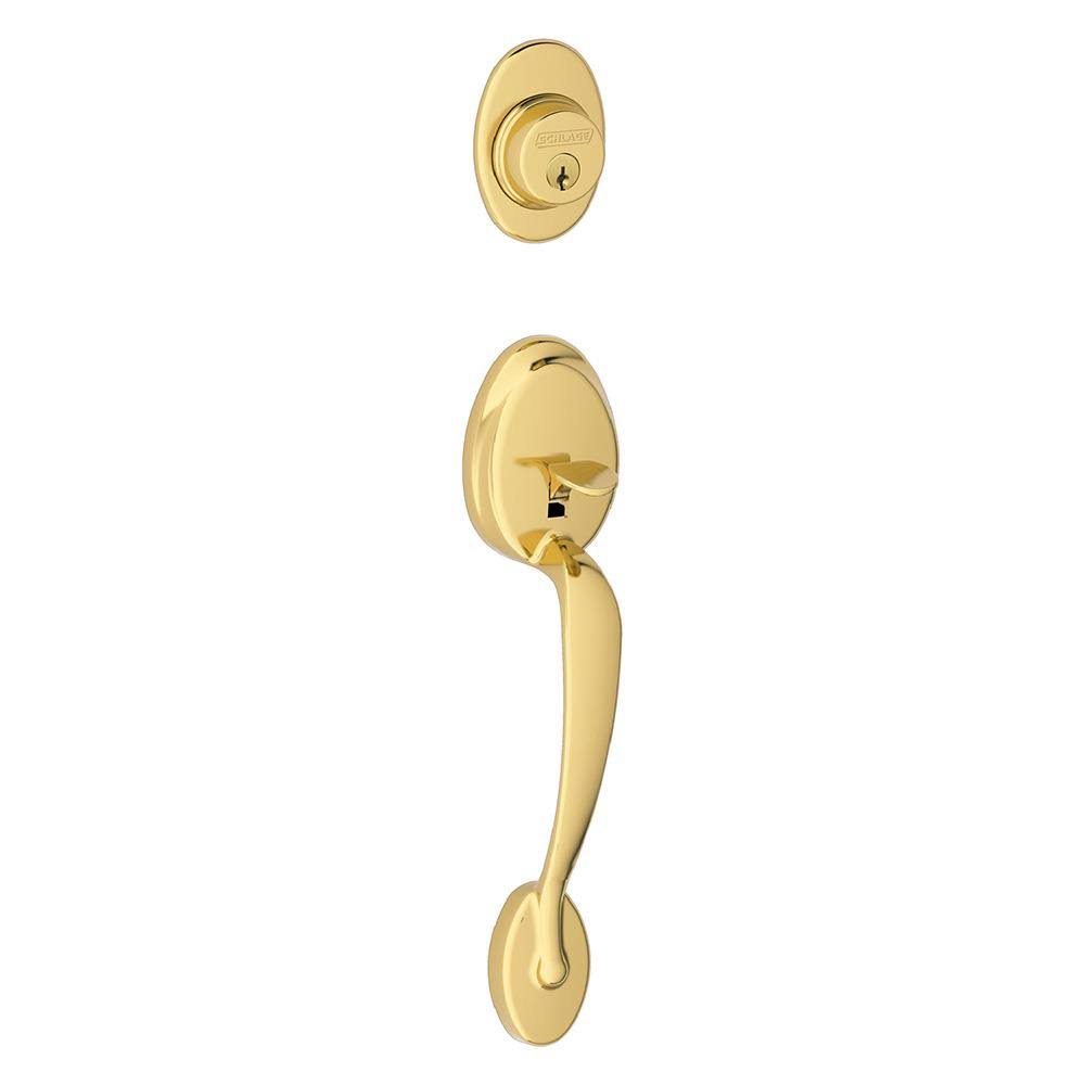 Lifetime Brass Finish Dummy Exterior Handleset J6297