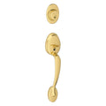 Lifetime Brass Finish Dummy Exterior Handleset J6297