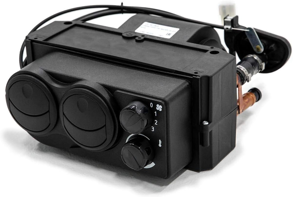 Cab Heater with 360 Degree Adjustable Vents, Defrost Hoses, Built-in Shutoff Valve, 3.4 Amps at 13.7 Volts I309327