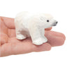 White Polar Bear Small 2" Wooden Figurine O309