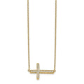 14kt Yellow Gold Diamond Cross Necklace X332