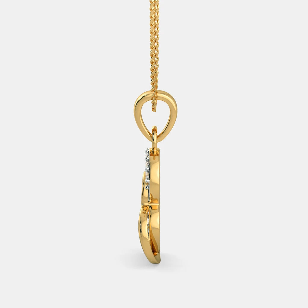18Kt Yellow Gold Diamond Pendant S60710
