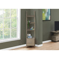 Dark Taupe Ladder Bookcase with Storage Drawer A97142