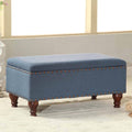 Blue Nailhead Storage Bench N272292