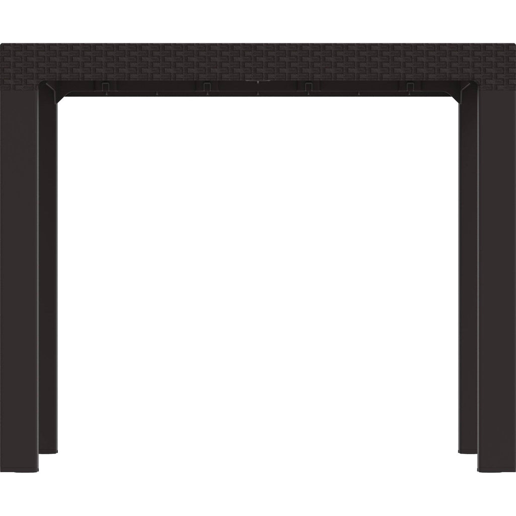 Rattan 4-Seater Table Gray Q15128