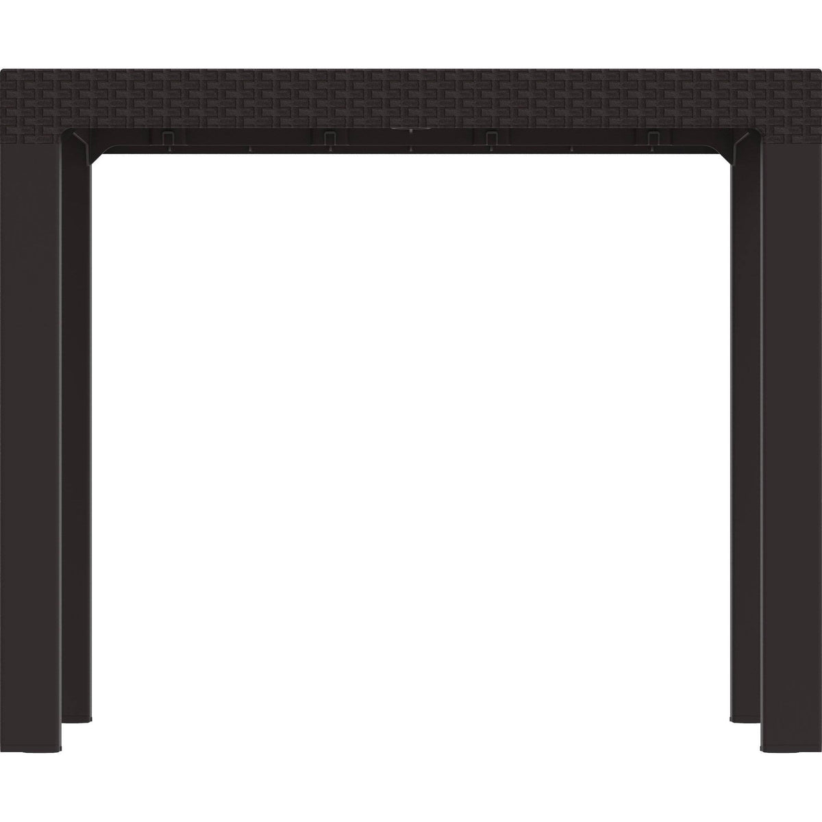 Rattan 4-Seater Table Gray Q15128