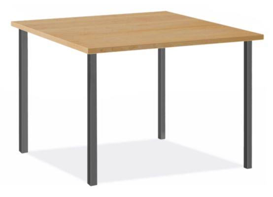 Maple Top Square Table with Graphite Base Q829992