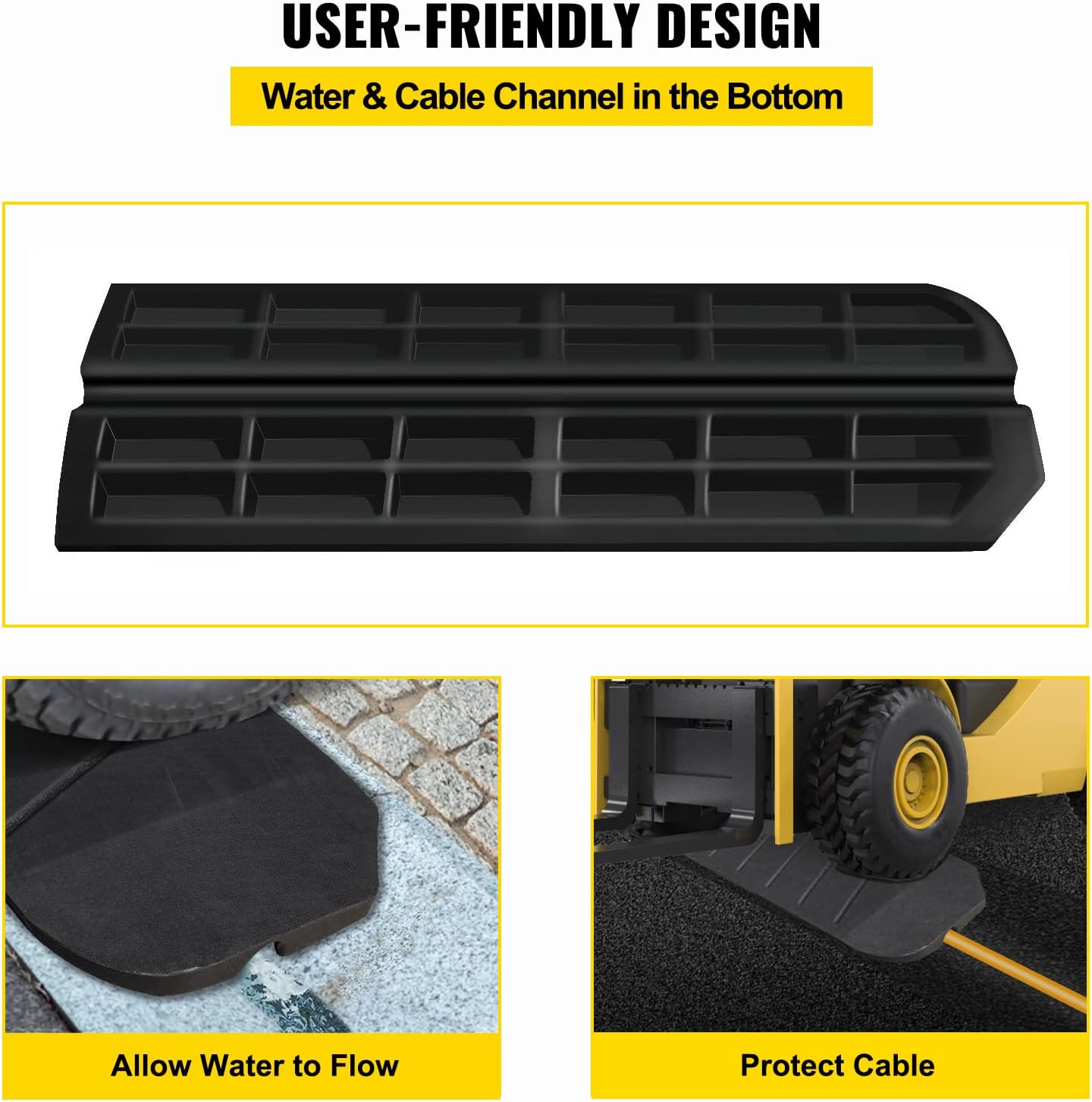 4 Pack Heavy Duty Rubber Curb Ramp Set L273103
