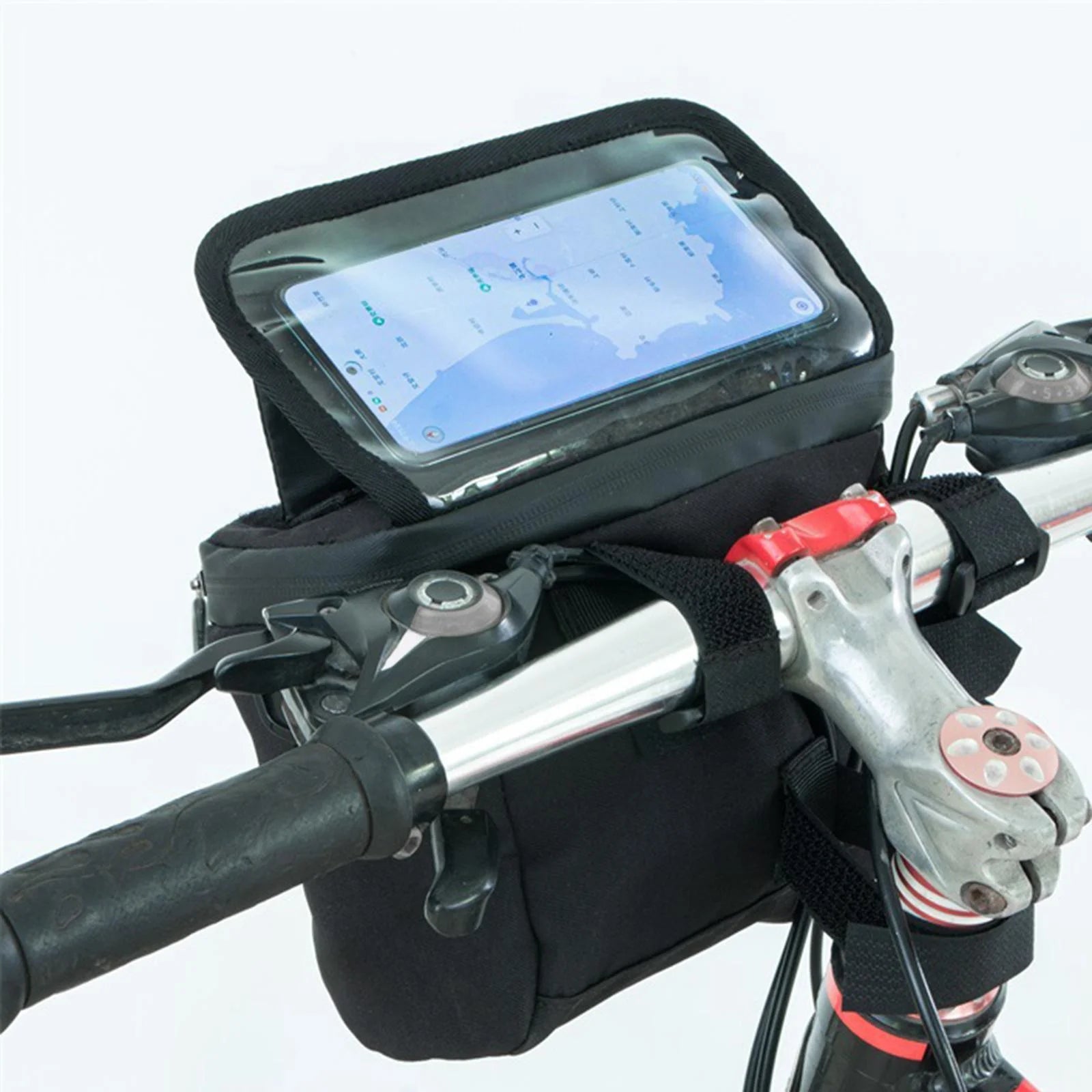 Handlebar Bag with Transparent Pouch Touch Screen Front Pack Pocket C2744