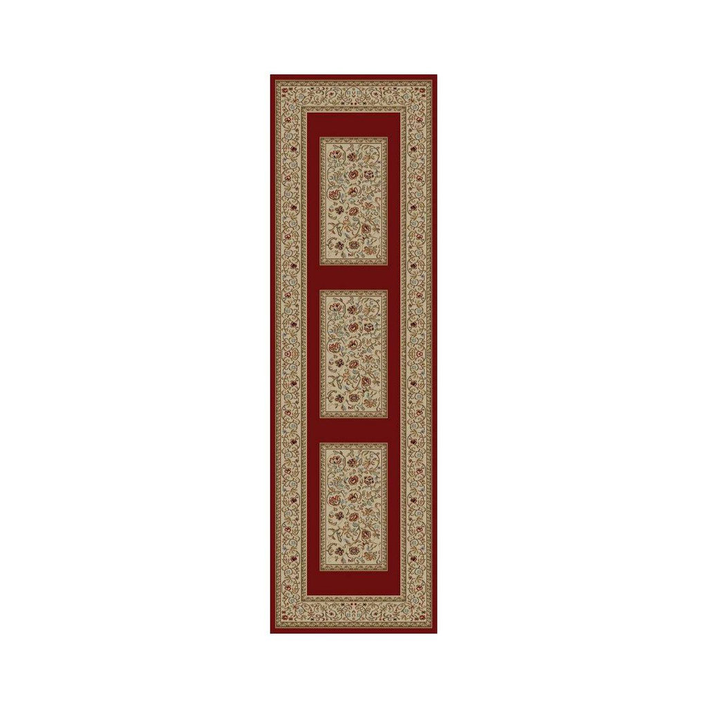 Ankara Floral Border Red Rug Y652444