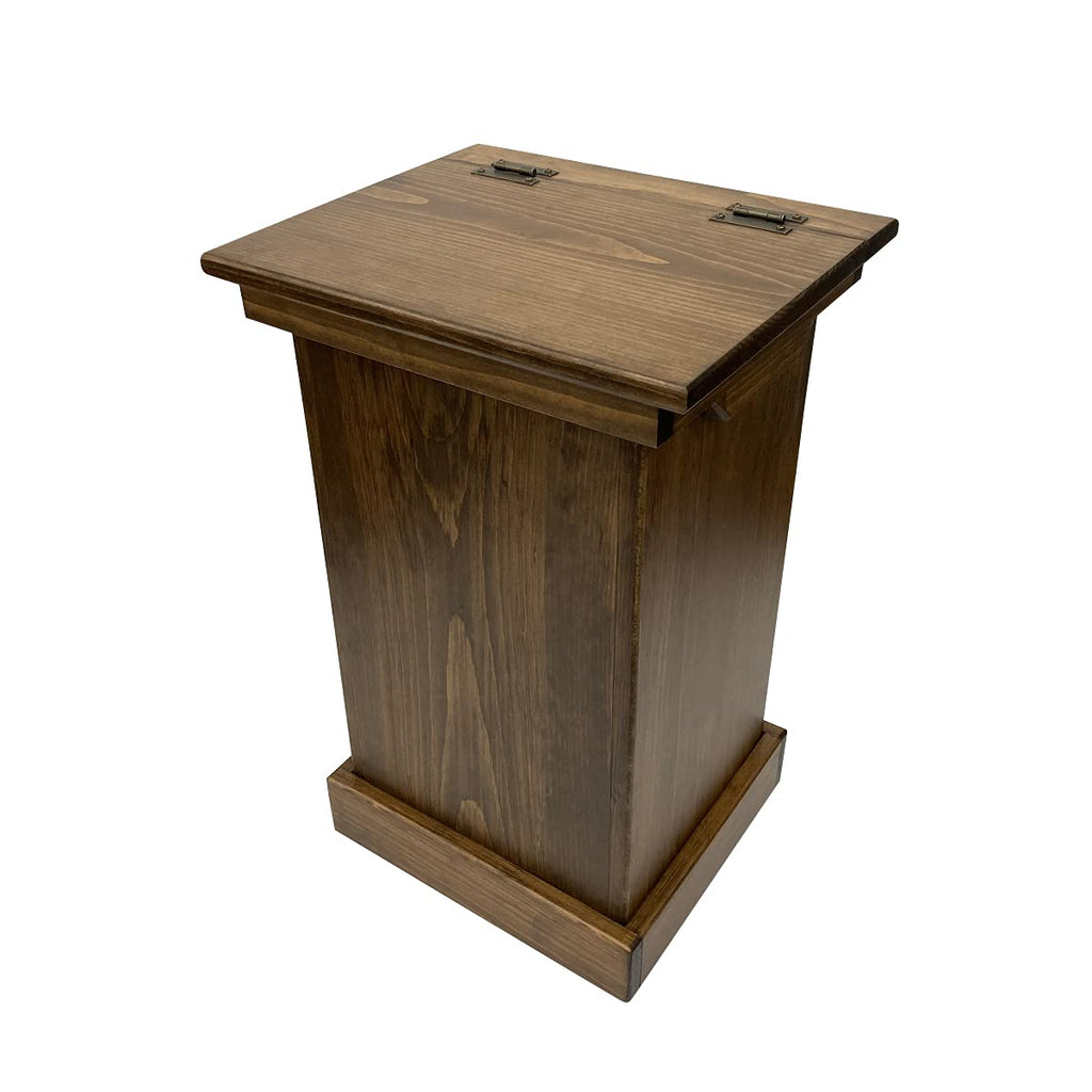 Cherry Wooden Lift Top Trash Can Cabinet T302955