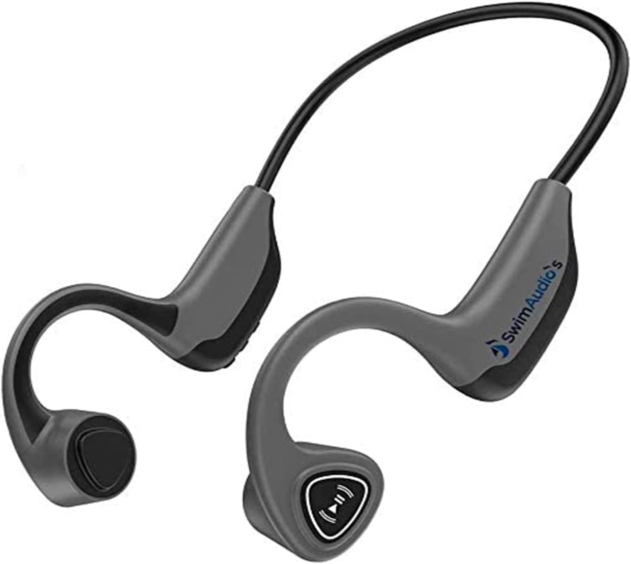 Bone Conduction Open Ear Sweatproof Sports Headphones with Bluetooth, Built-in Mic, Blue, Pack of 2 Q75696