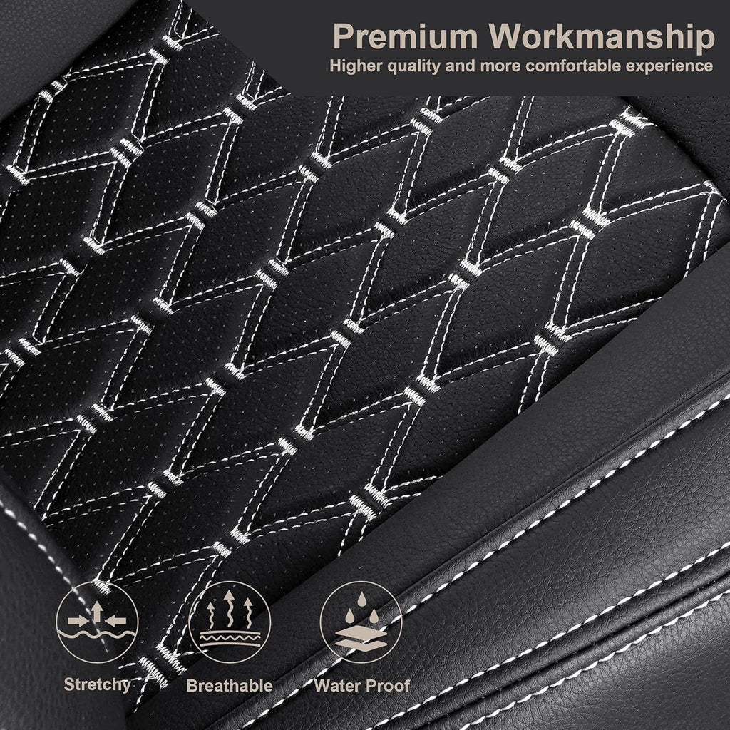 Pu Leather Car Seat Covers Full Set 5 Seatings Black C331959