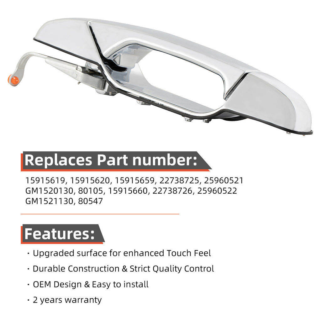 Chrome Exterior Door Handle O58213