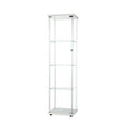 White Glass Display Cabinet with Door N99273