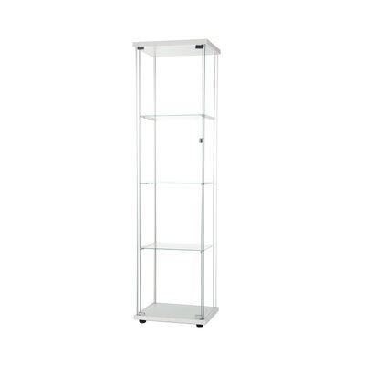 White Glass Display Cabinet with Door N99273