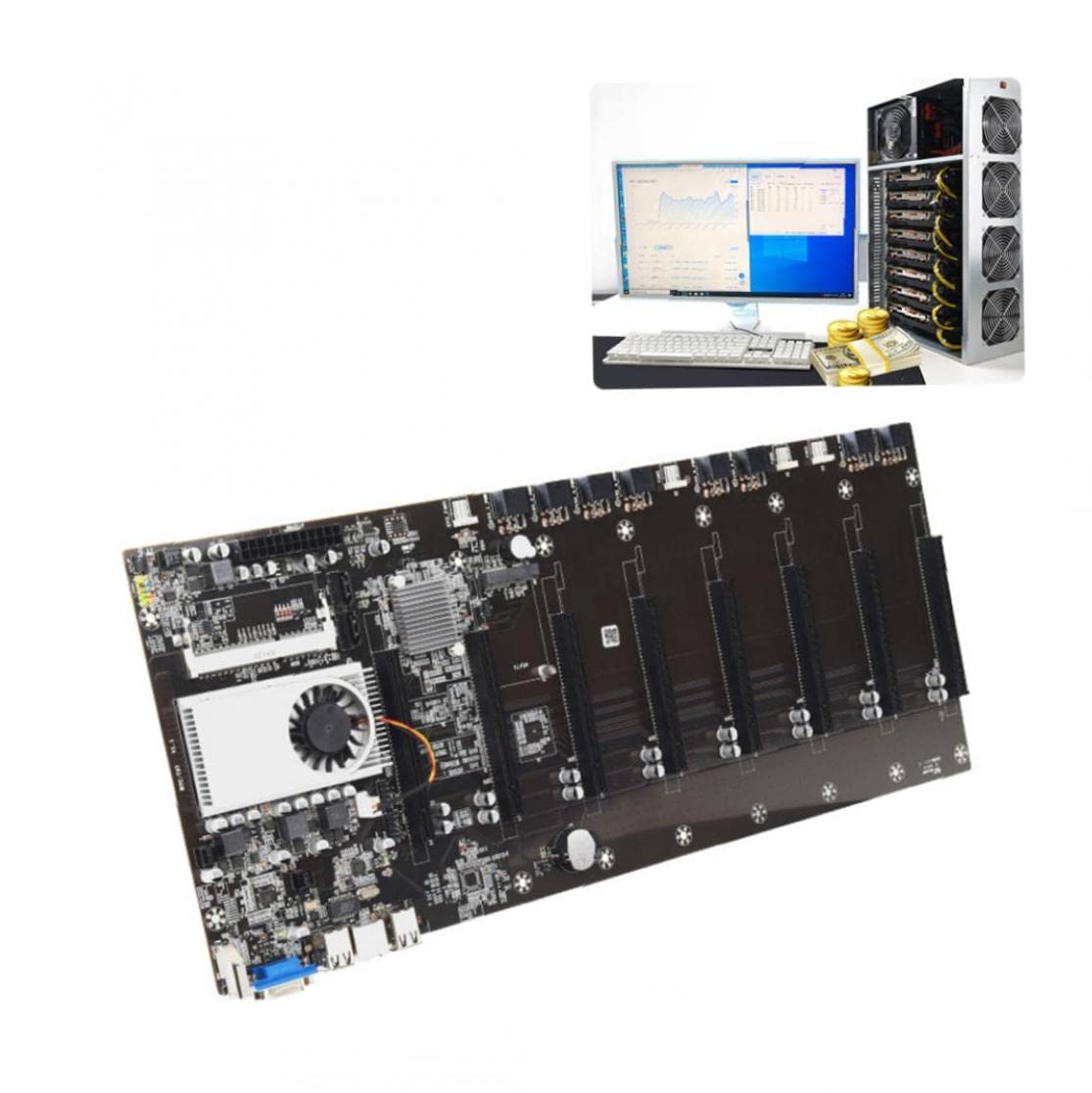 Mining Motherboard with 8 Video Card Slots Q4431
