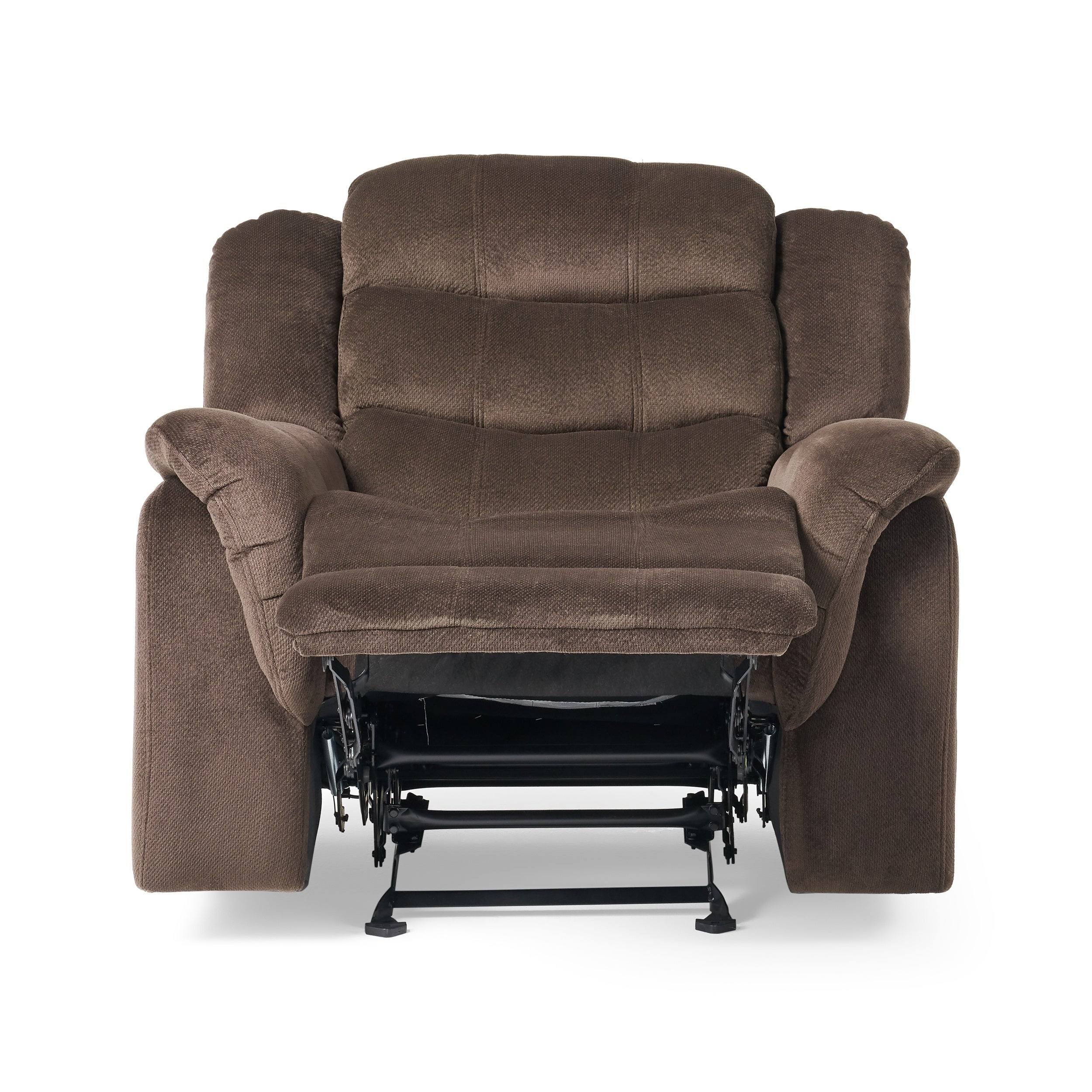 Grey Fabric Glider Recliner Club Chair V9112