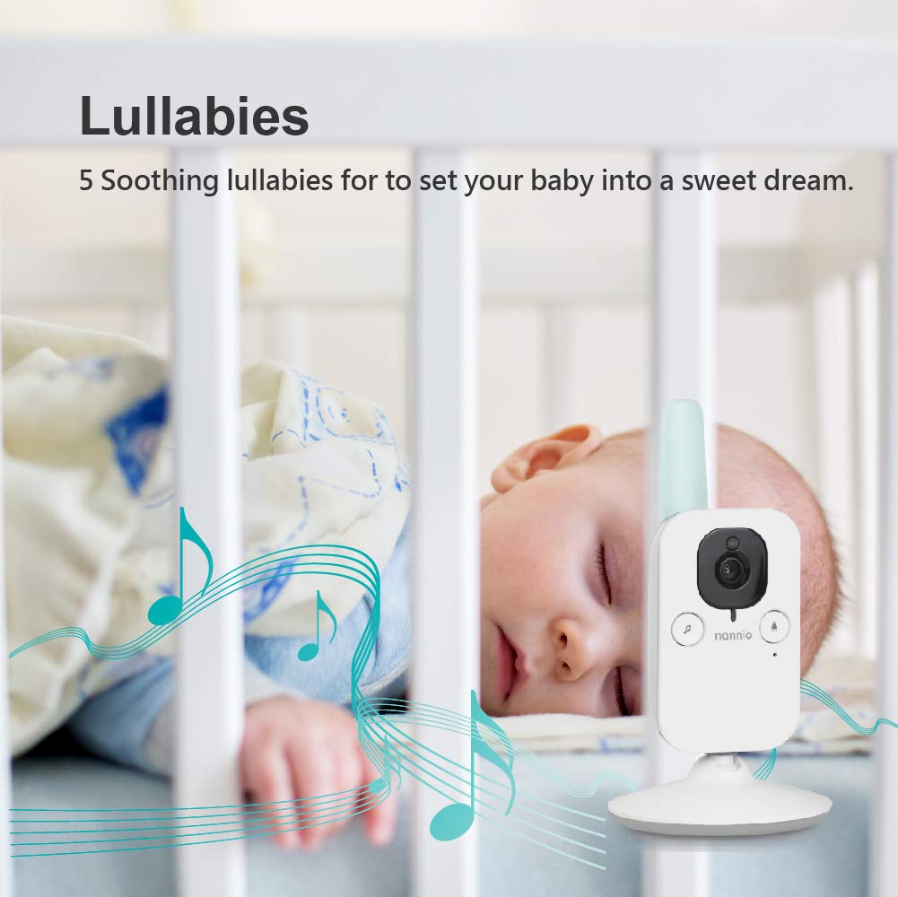 Video Baby Monitor with Night Light & Vibration, 3.5 Camera Monitor, Two-Way Audio B24615