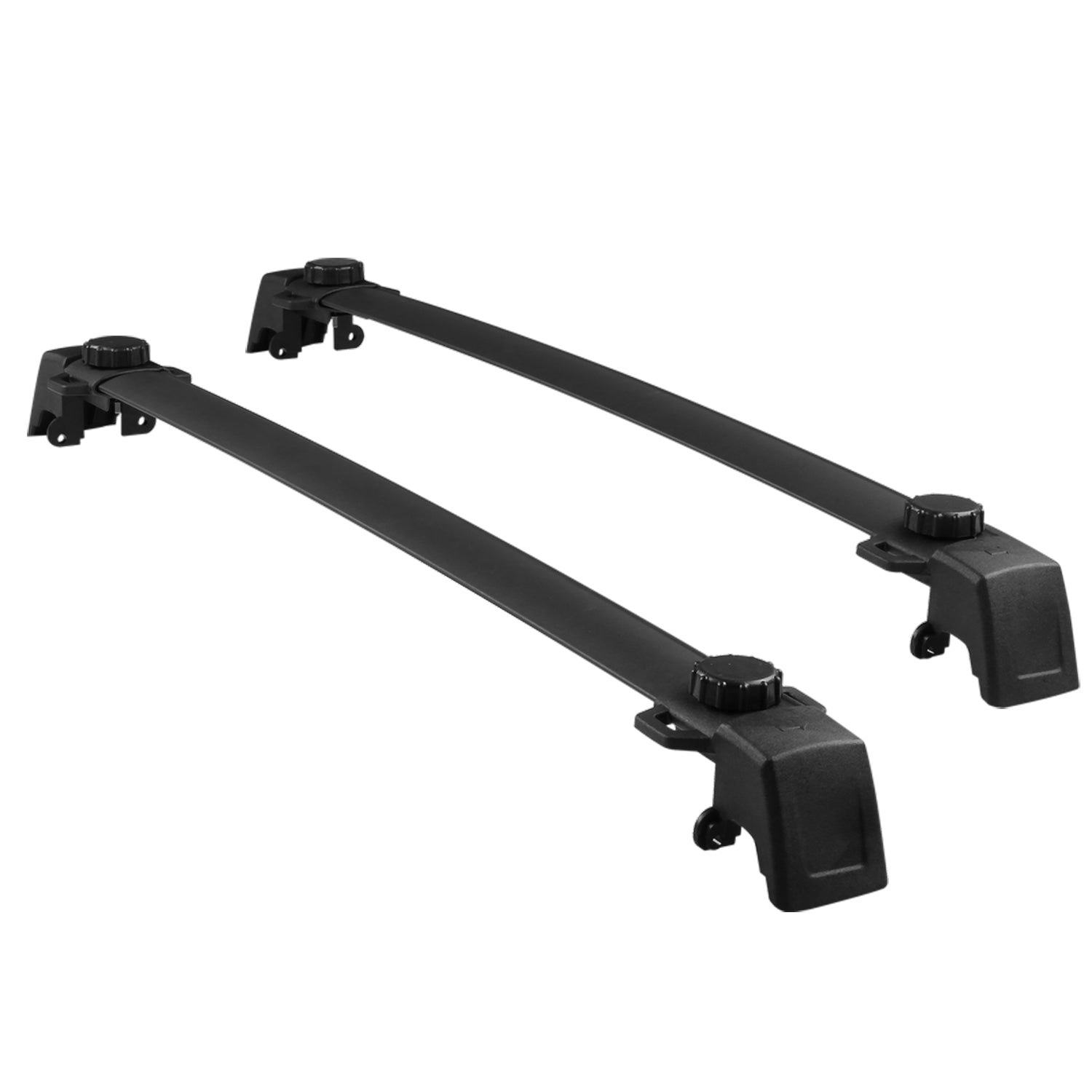 Black Aluminum Adjustable Cargo Rail Cross Bar Roof Rack D4381