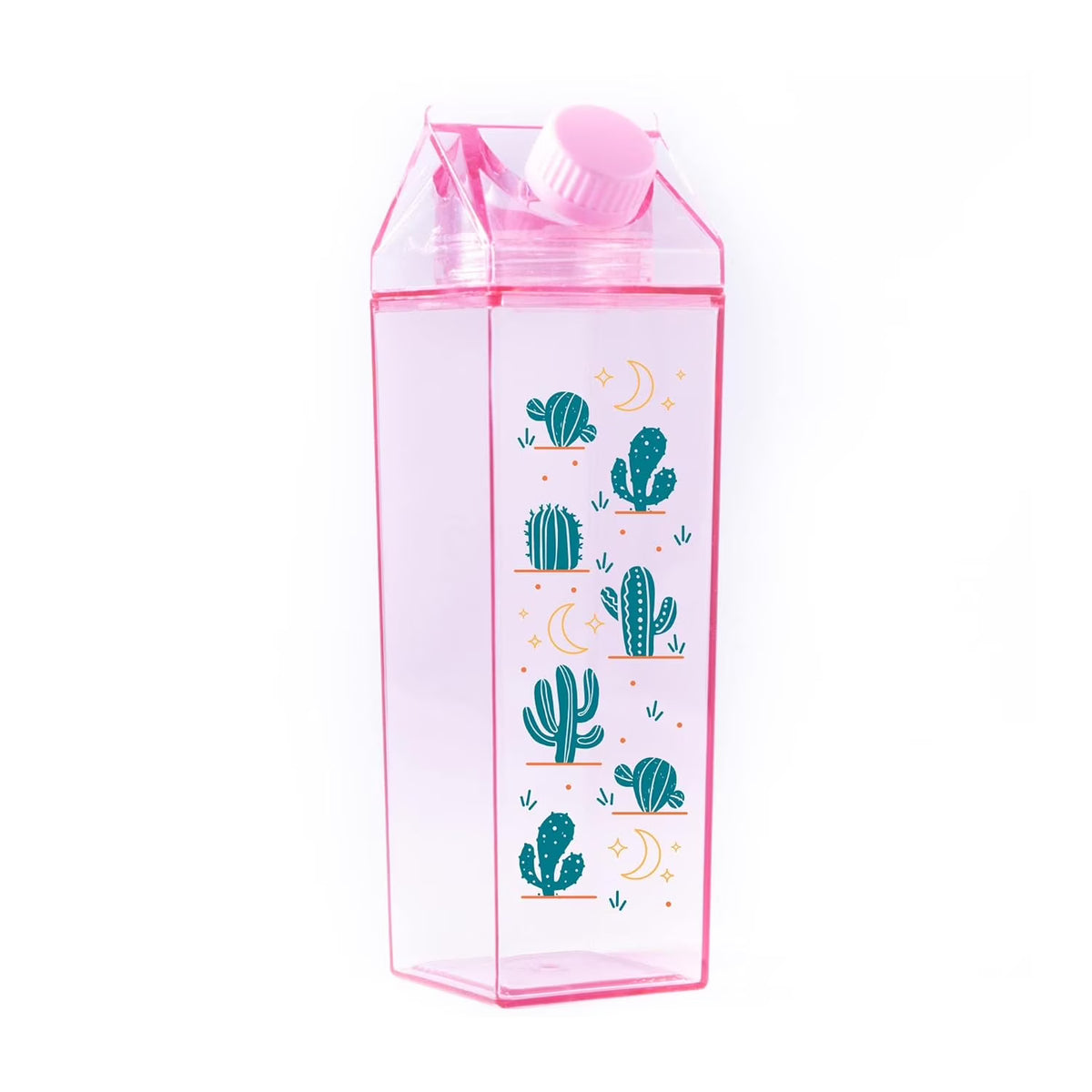 Cactus Pattern Milk Carton Water Bottle 500Ml 16.9Oz Q147