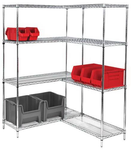 Chrome Wire Shelving Unit A4148