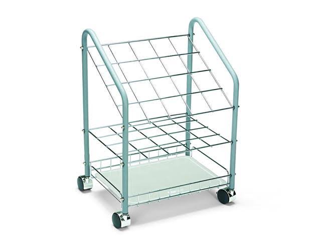 20 Compartment Light Gray Wire Roll File Y891