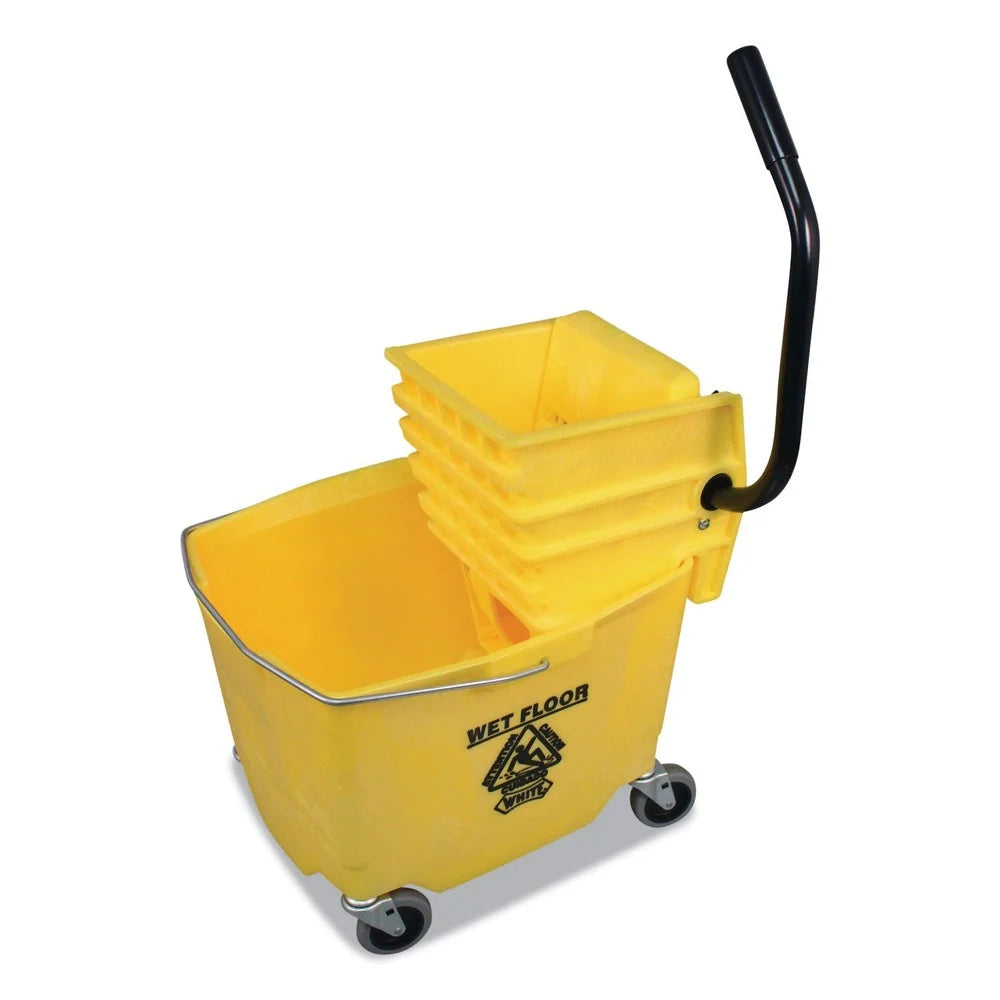 12 oz. - 32 oz. Side-Press Squeeze Wringer Plastic Bucket Combo K42421