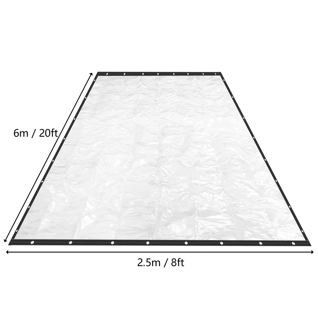 2.5*6m Clear Heavy Duty Waterproof Tarp Curtain M56647