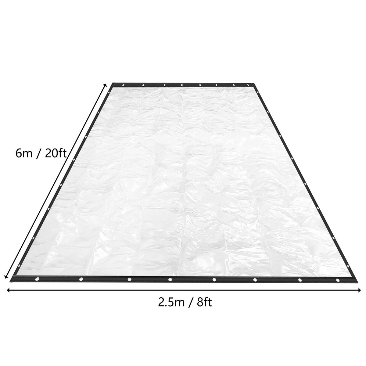 2.5*6m Clear Heavy Duty Waterproof Tarp Curtain M56647
