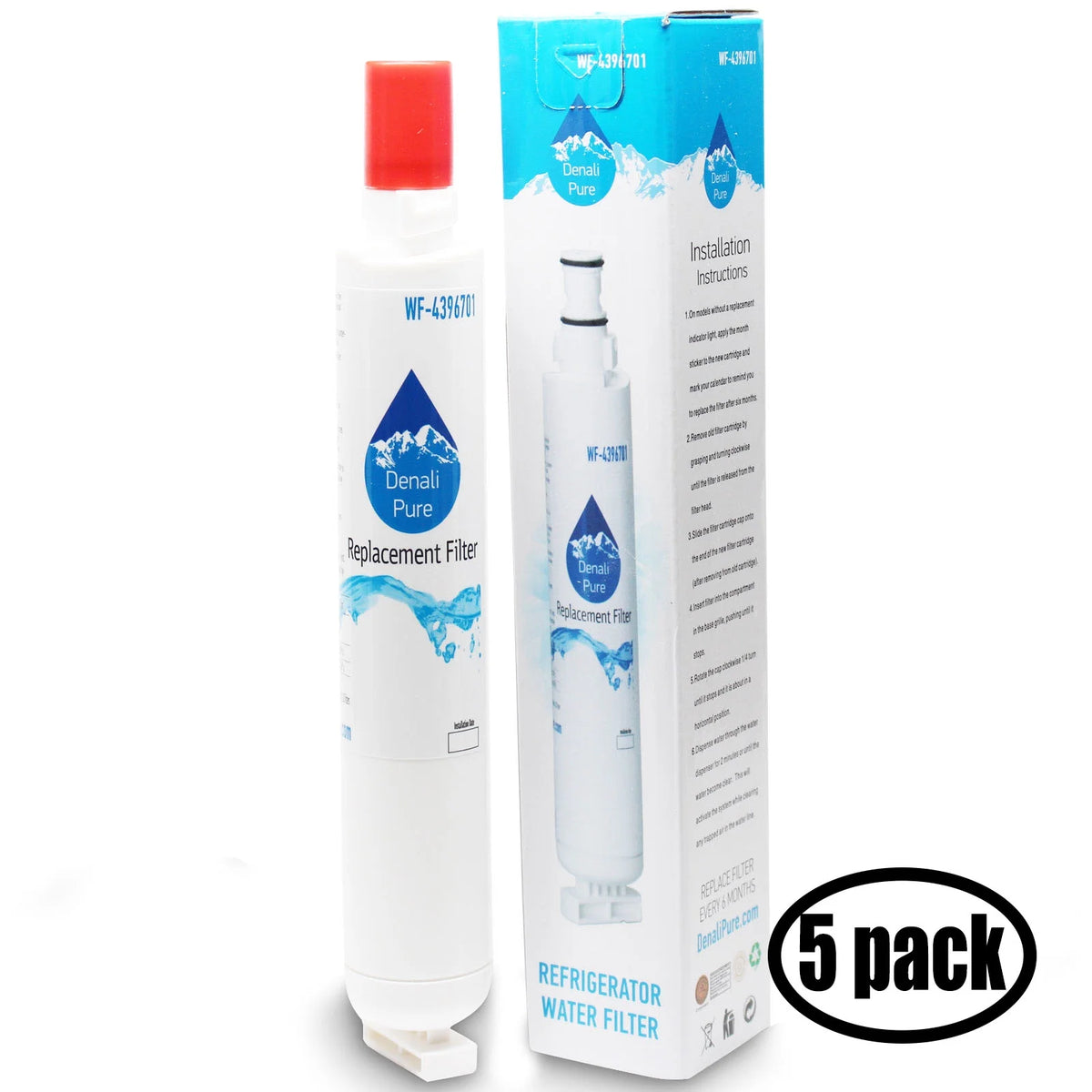 5-Pack Replacement Refrigerator Water Filter Cartridge D9986