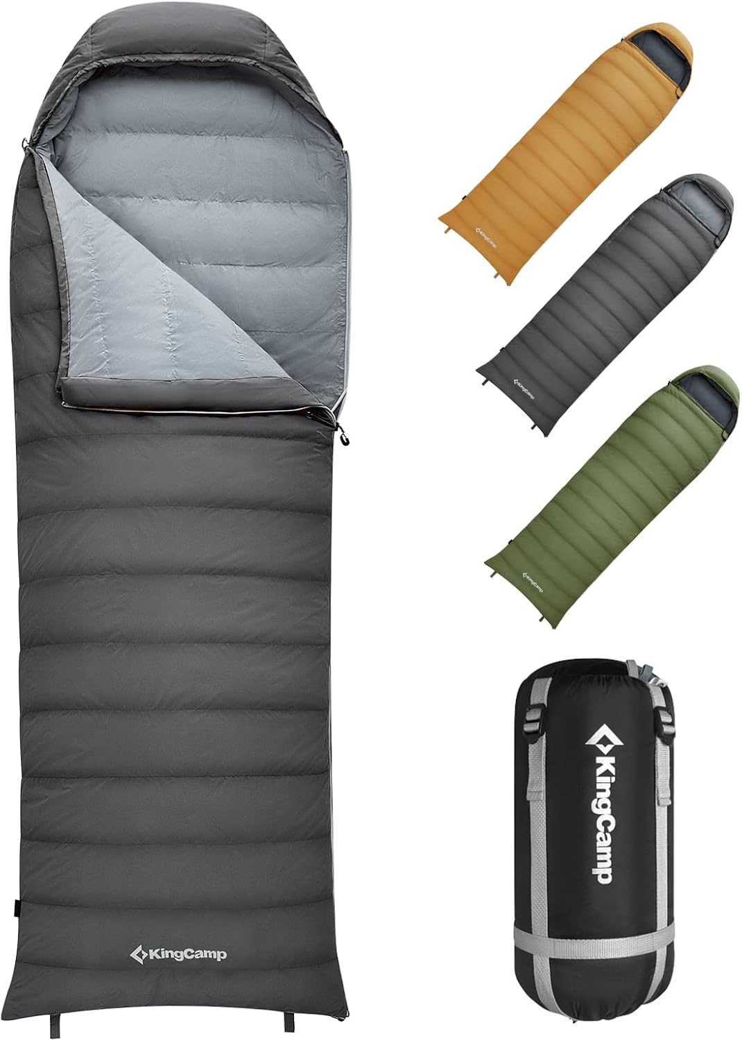 Down Sleeping Bag 650 Fill Power Ultralight Compact 0 Degree with Compression Sack X976017