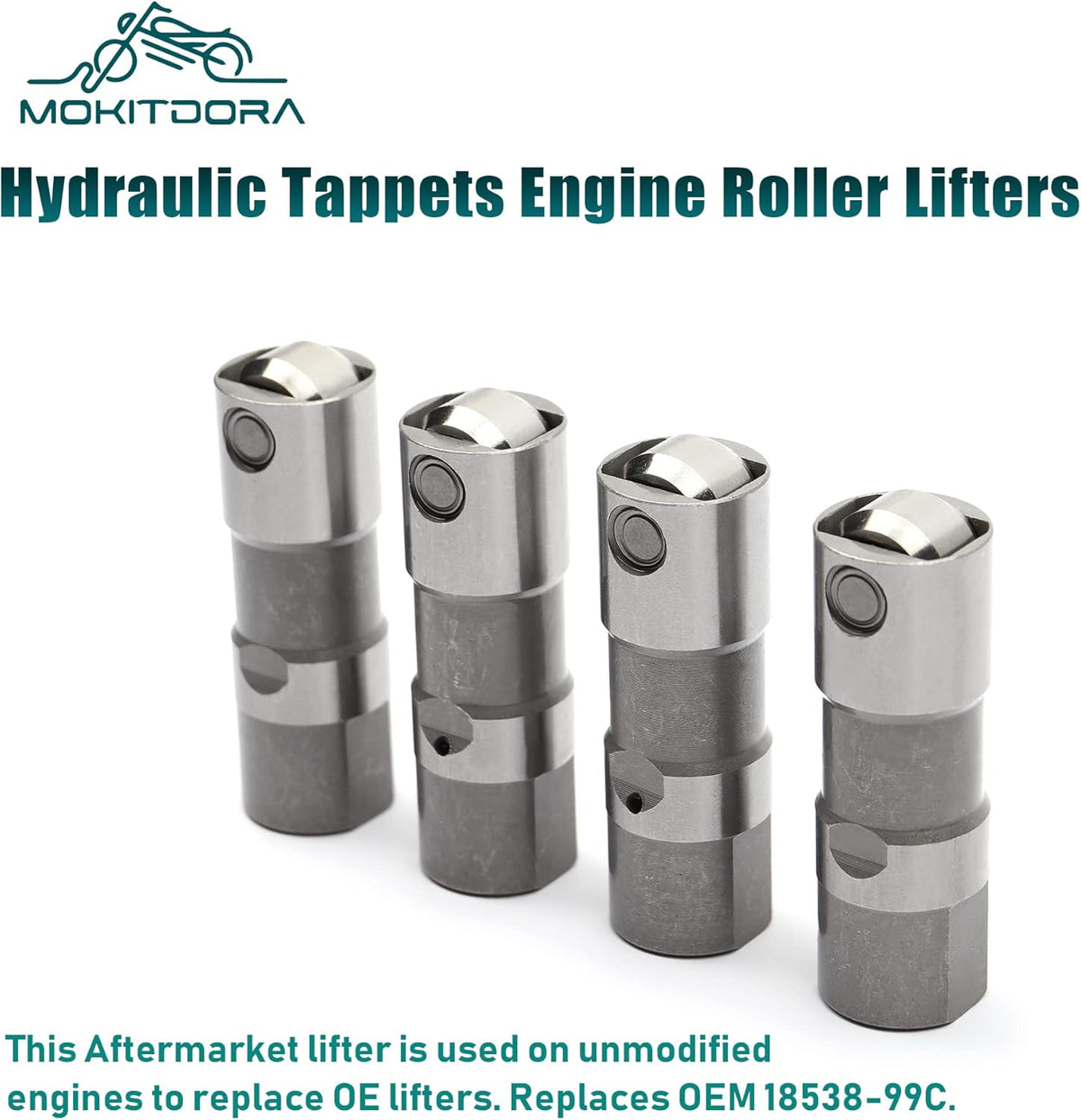 Set of 4 Hydraulic Roller Lifters for Big Twin 1999-2016 V95233