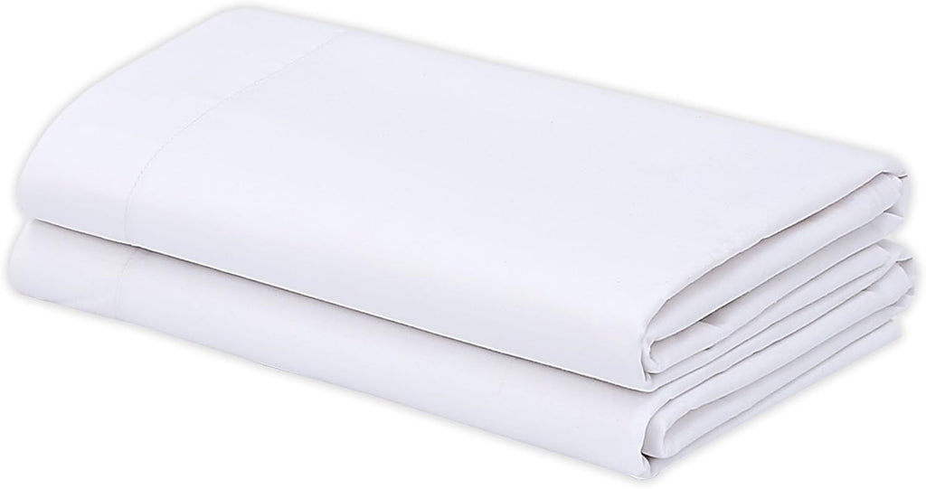 24 Queen Flat Sheets Bright White Percale Hotel Linen F87863