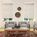 White 25x22 Cordless Faux Wood Blinds N44175