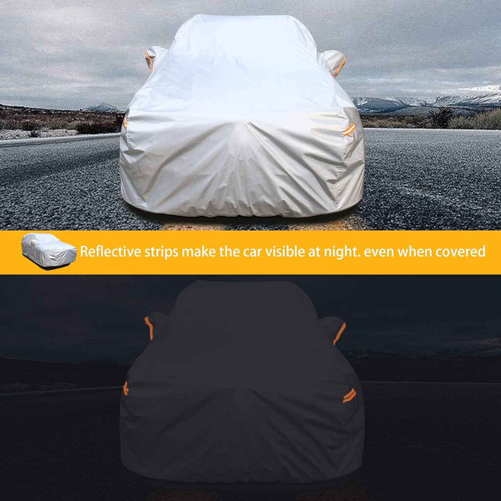 Waterproof All Weather Outdoor Car Cover with Zipper X76213