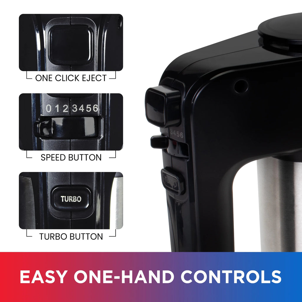 6-Speed Electric Hand Mixer with Stainless Steel Beaters M140