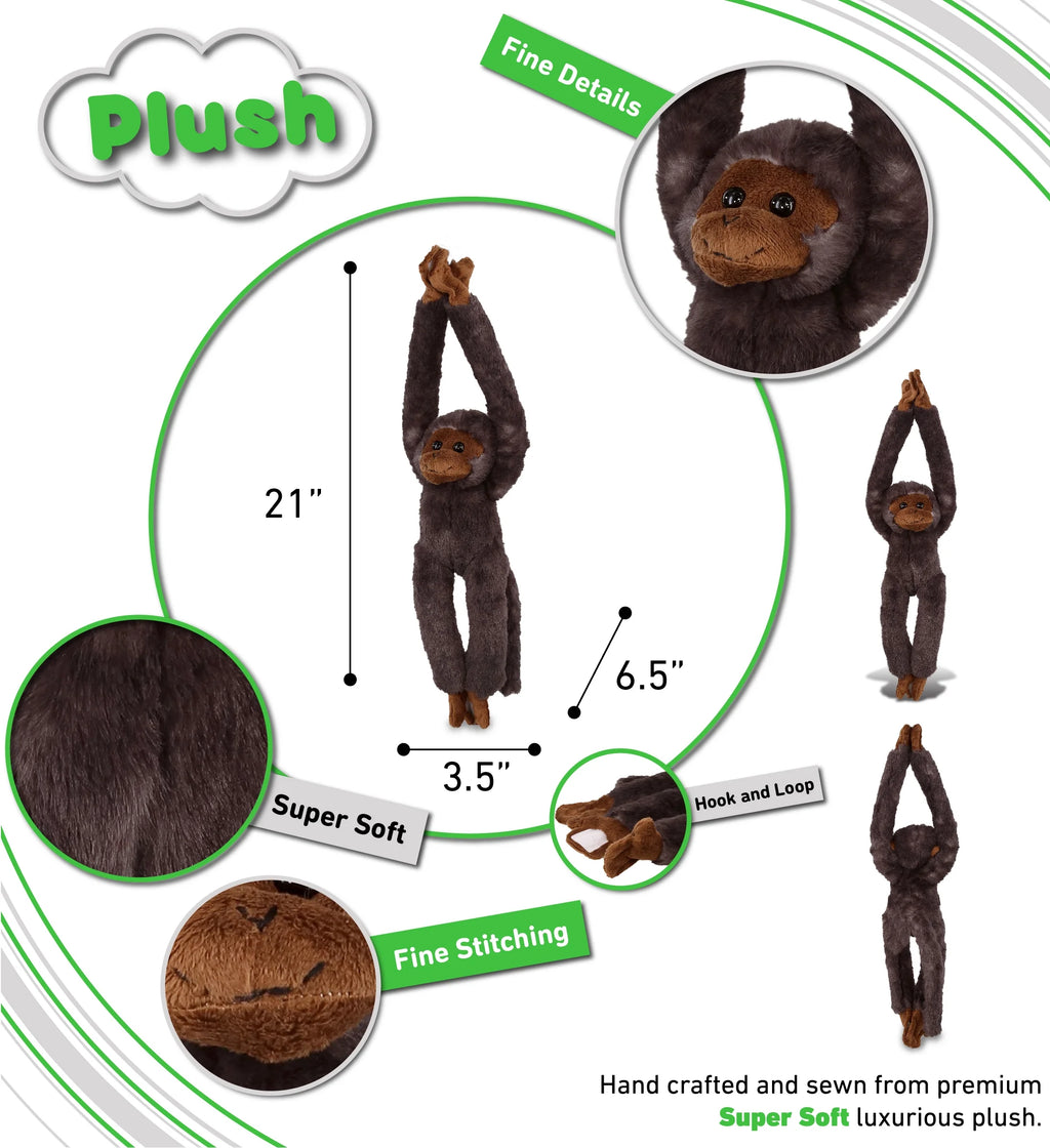21 Inch Black Stuffed Plush Monkey Toy R982315