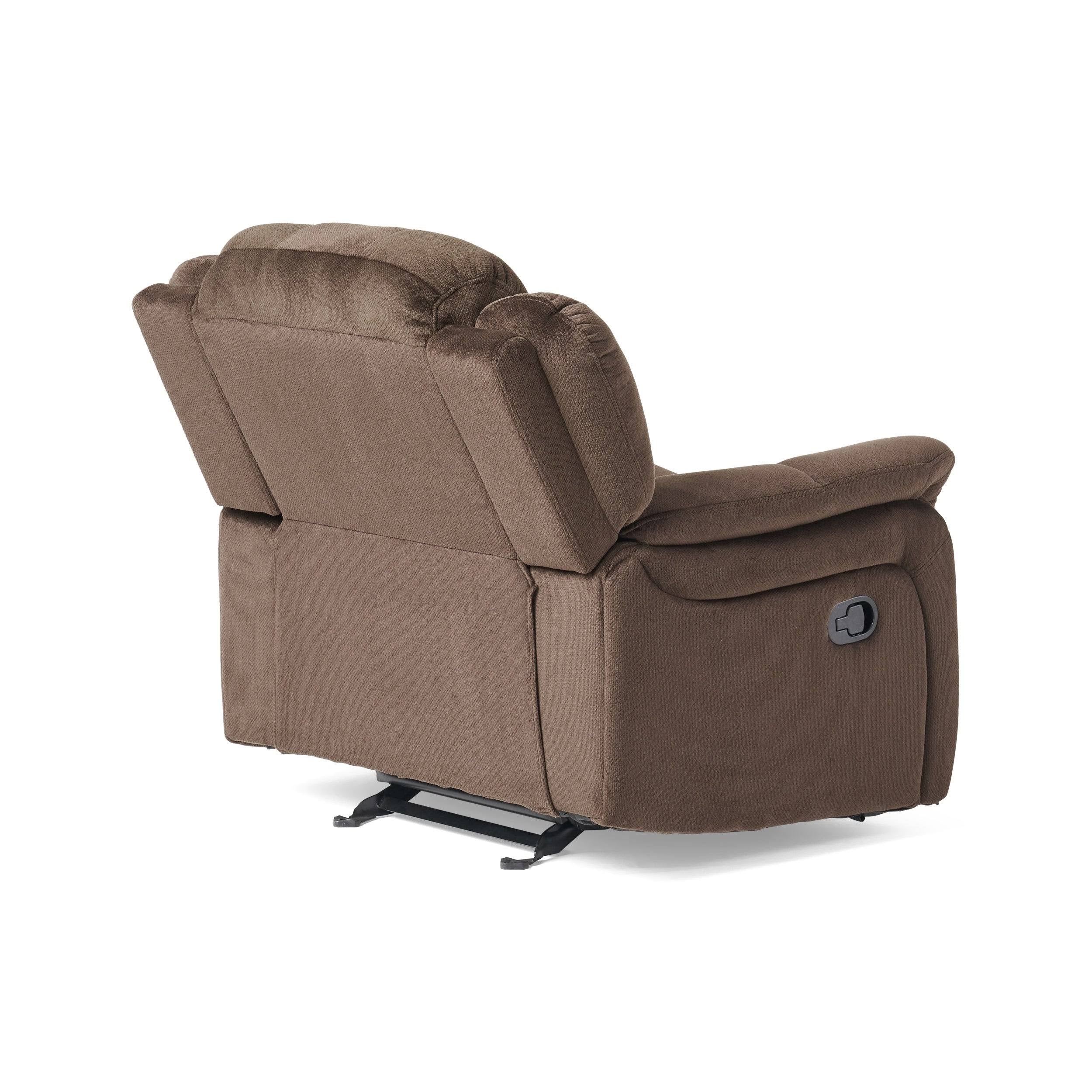 Grey Fabric Glider Recliner Club Chair V9112