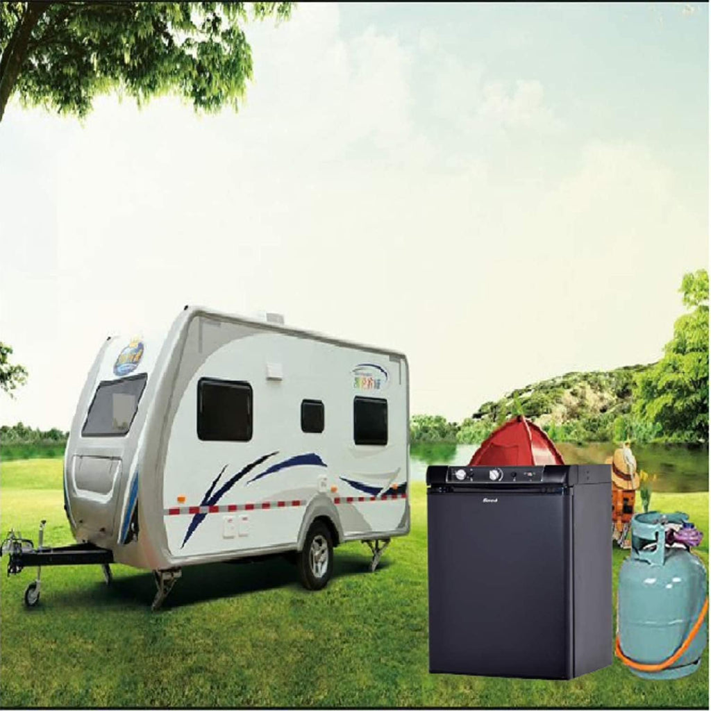 Black 2.1 Cu.ft. Propane Fridge for RV Campervan I16573