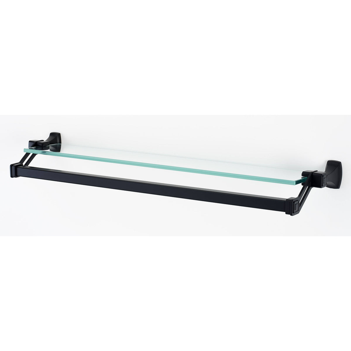 Bronze Glass Shelf with Towel Bar F532