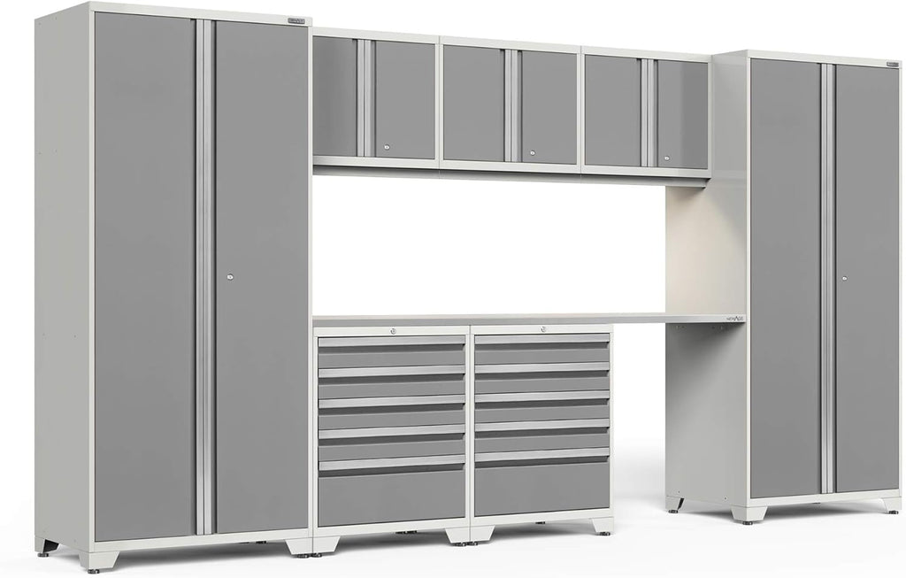 Red 8 Piece Garage Cabinets U3572