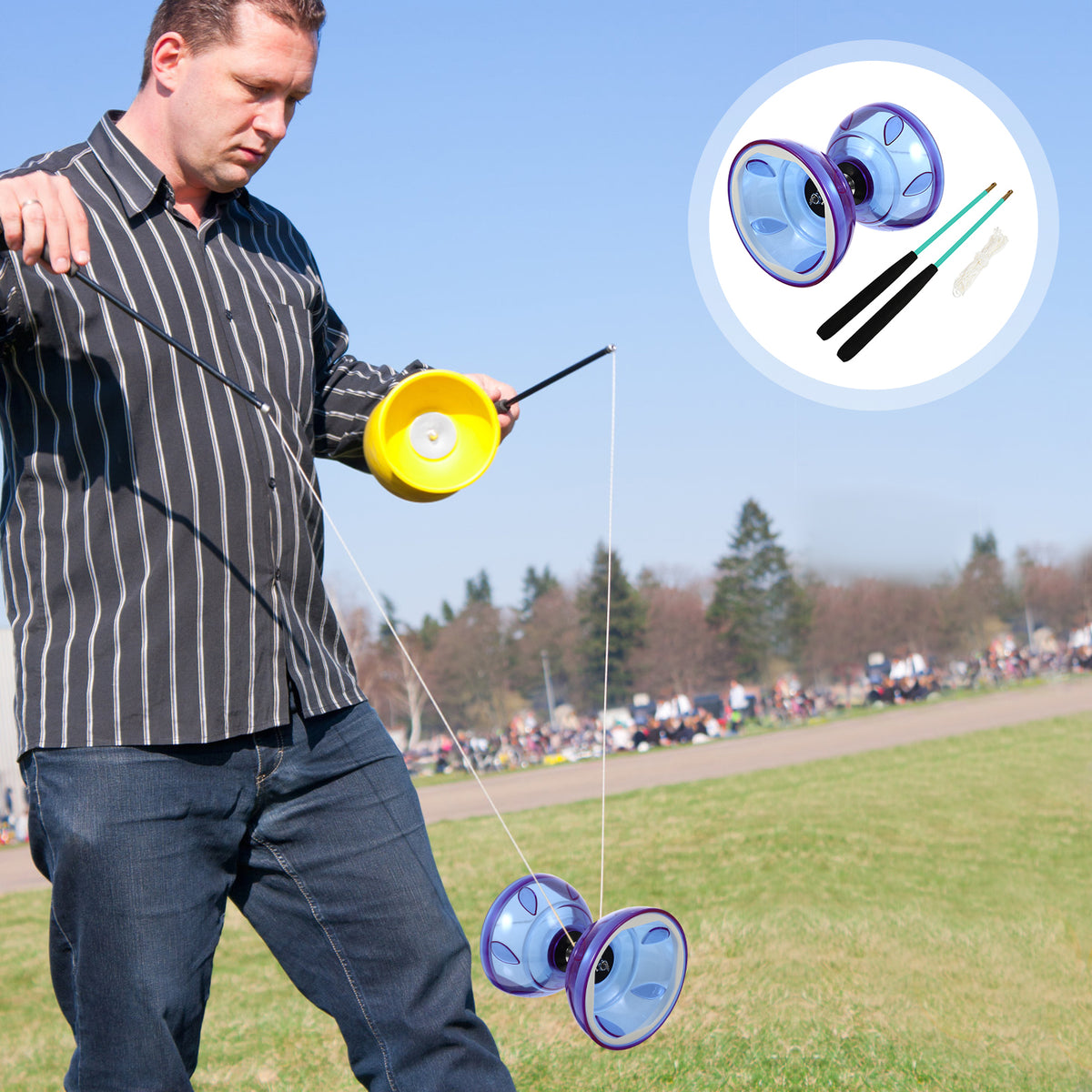 Chinese Yoyo Diabolo Toy Juggling Diabolos D9946