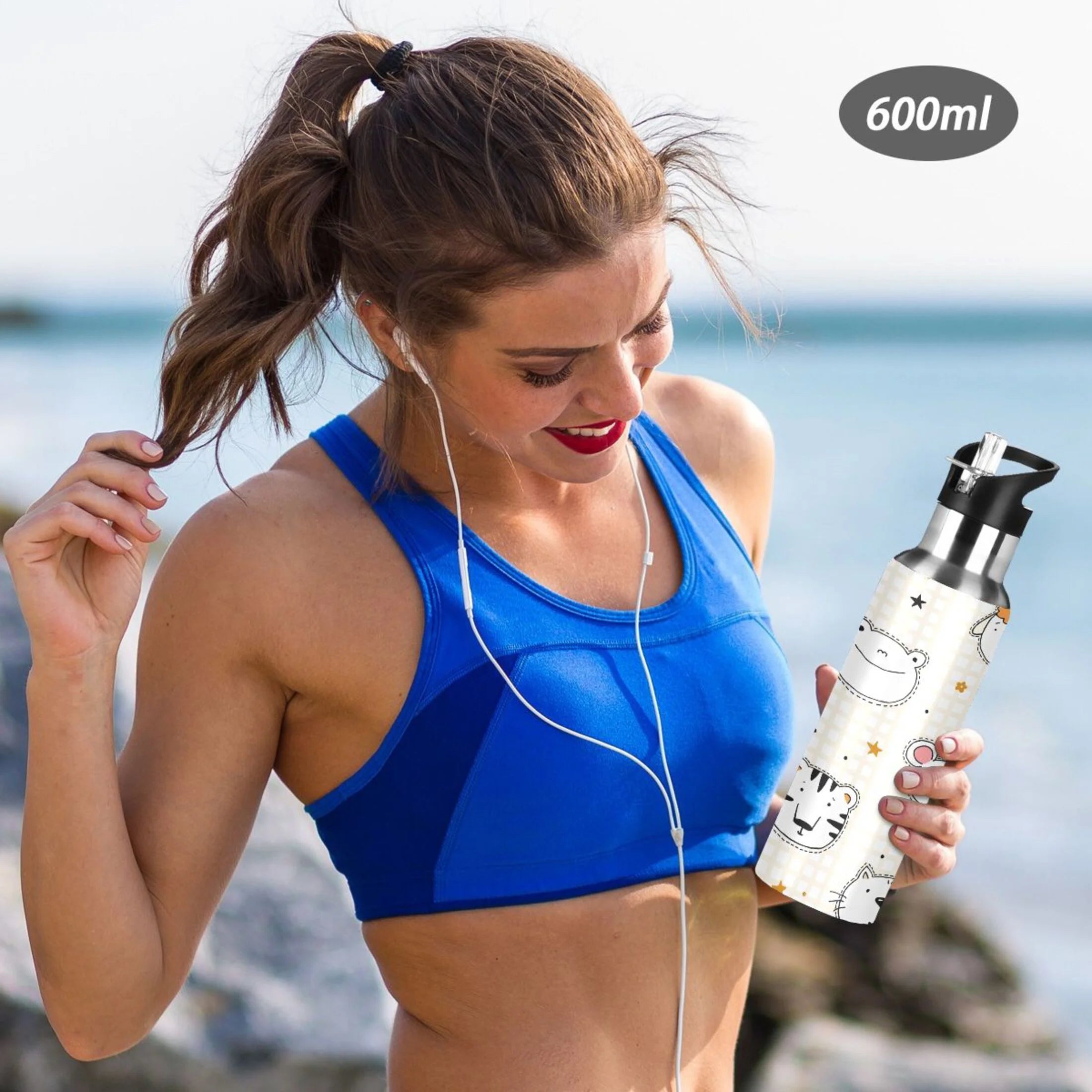 Stainless Steel Insulated Water Bottle with Straw Lid W328181