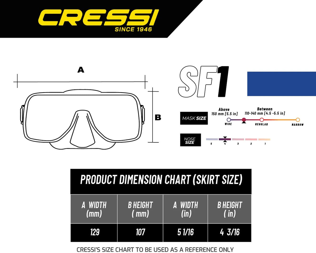 White Frameless Dive Mask G693